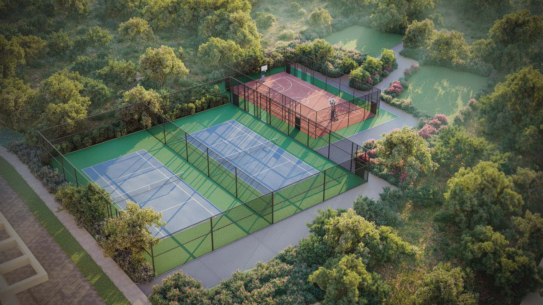 Tennis & Basketball Sports Courts